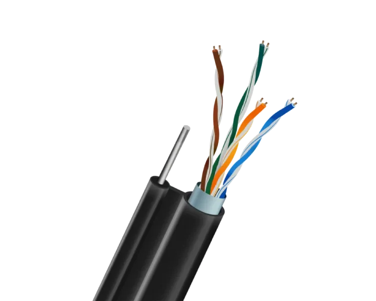 Кабель TRINIX FTP CAT5E 0.5 CU зовнішній (LDPE) з самонесучим дротом
