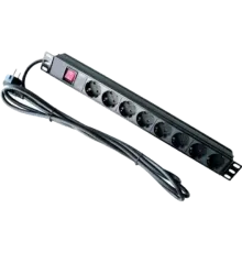 Hypernet SPP8 Фільтр 8 розеток + кабель 1,8м 19'' з вимикачем