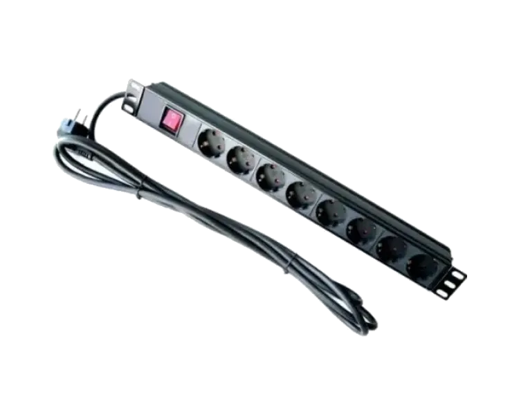Hypernet SPP8 Фільтр 8 розеток + кабель 1,8м 19'' з вимикачем