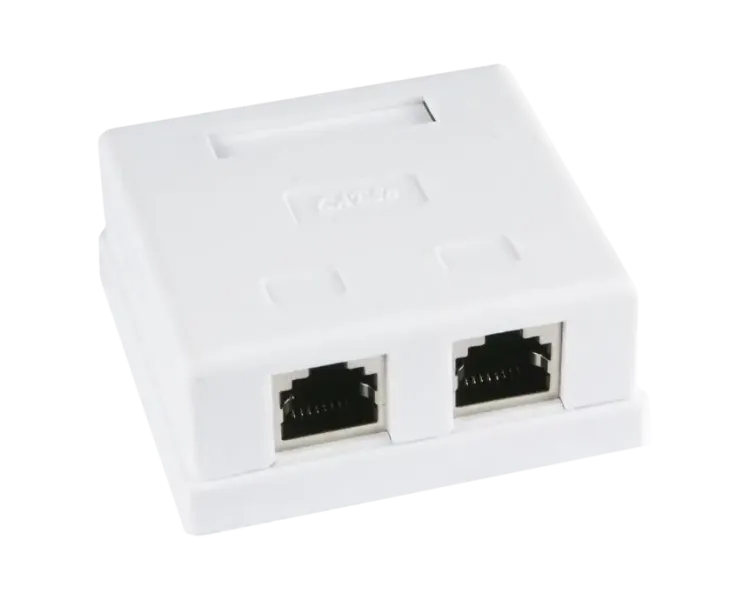 Hypernet MB-STP2 Розетка 2 порта екранована RJ45 STP біла 5E