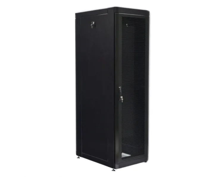 UA-MGSE4268MPB Шафа 19" 42U, 610х865 мм (Ш*Г), посилена, перфоровані двері (66%), чорна