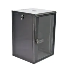 UA-MGSWL186B Шафа 19"18U, 600x600x907мм (Ш*Г*В), економ, акрилове скло, чорна