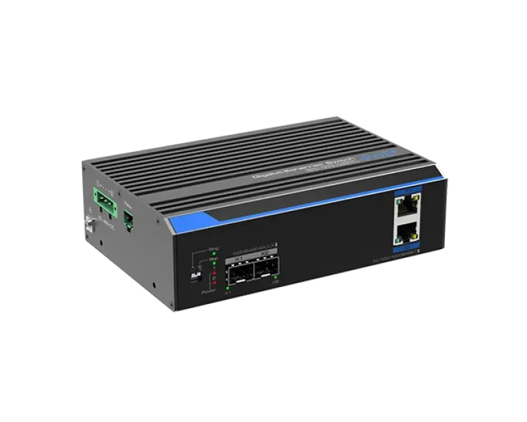 UTP7202GE-POE Промисловий 2-портовий некерований комутатор Gigabit+2*SFP (12-48 В)