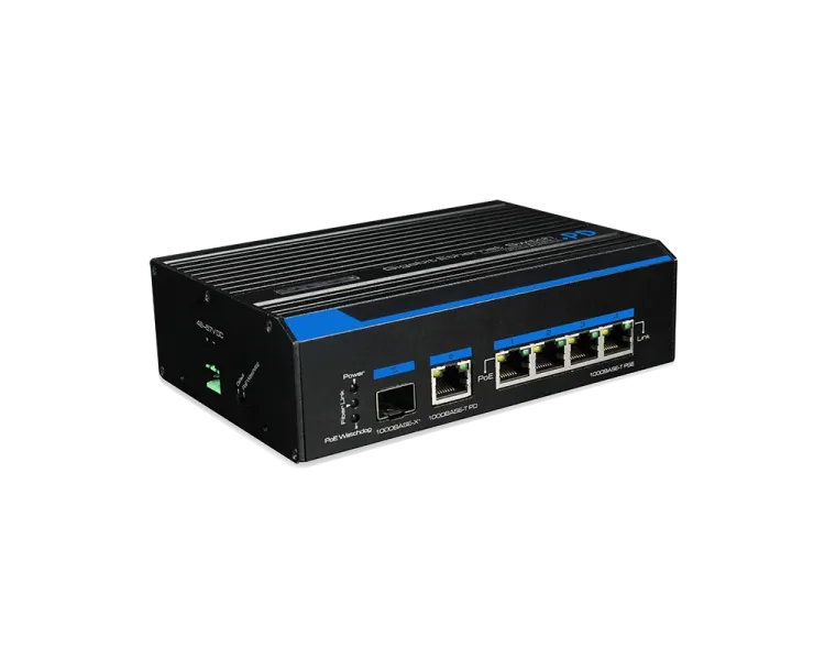 UTP7204GE-PD 4-портовий промисловий повногігабітний PoE-комутатор (60 Вт з живленням від HPoE)