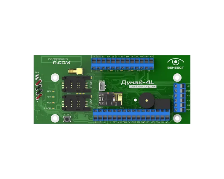 Дунай-4L (Wi-Fi - GPRS) прилад приймально-контрольний охоронний