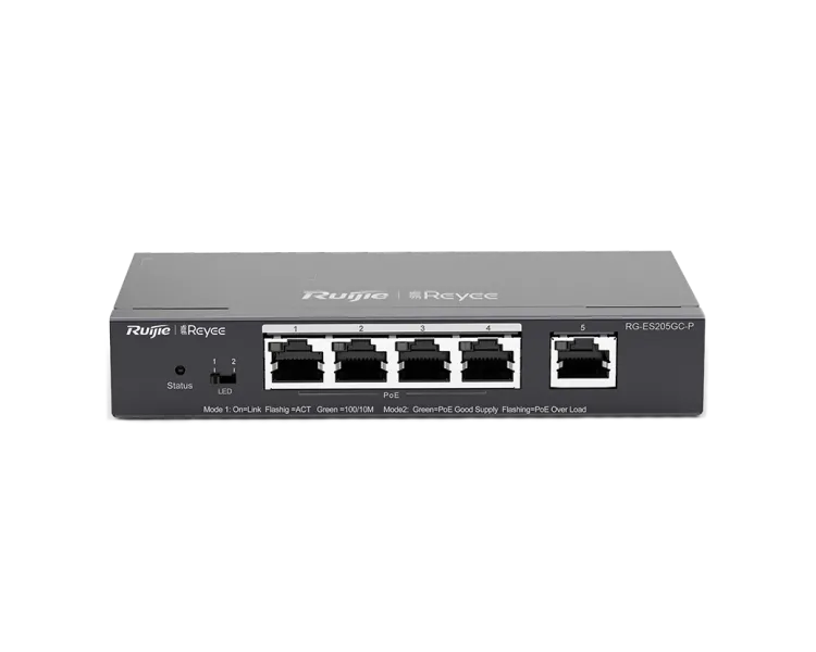 Ruijie RG-ES205GC-P 5-портовий гігабітний інтелектуальний POE комутатор