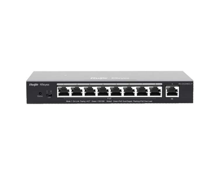 Ruijie RG-ES209GC-P POE Комутатор 9 портів керований