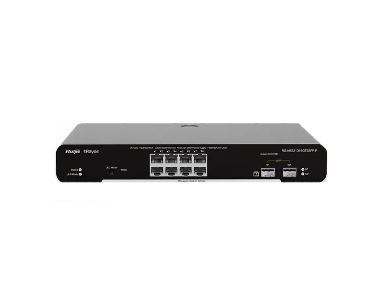 Ruijie RG-NBS3100-8GT2SFP-P 8-портовий гігабітний L2 керований комутатор POE