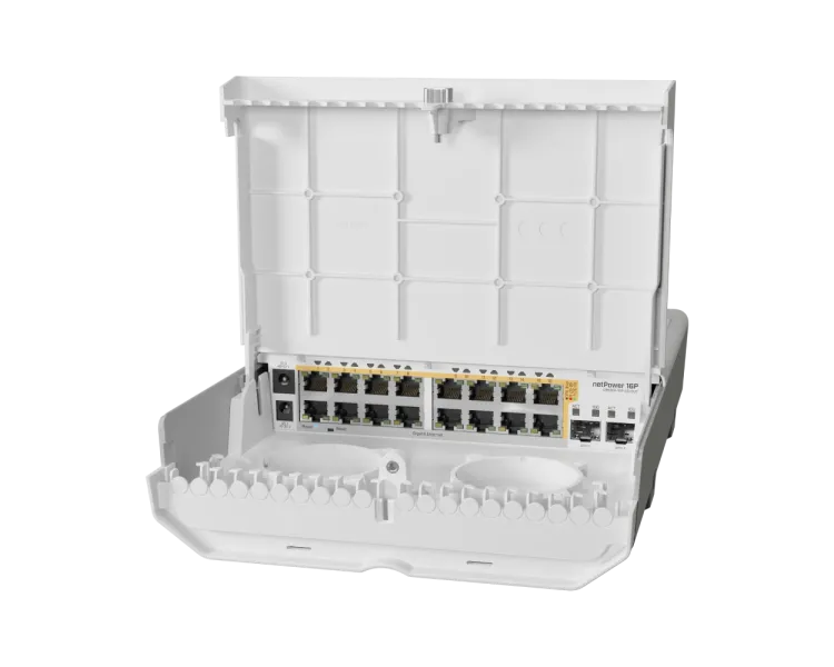 MikroTik netPower 16P (CRS318-16P-2S+OUT) PoE Комутатор 16 портів керований