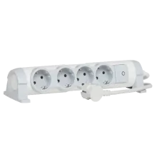 Legrand 4XSchuko 3Gх1,5 мм, 3м Мережевий подовжувач з вимикачем білий, комфорт