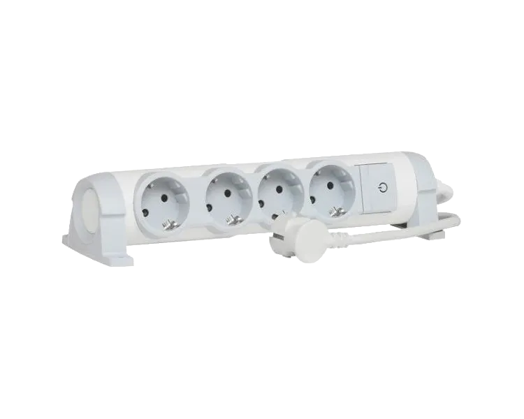 Legrand 4XSchuko 3Gх1,5 мм, 3м Мережевий подовжувач з вимикачем білий, комфорт