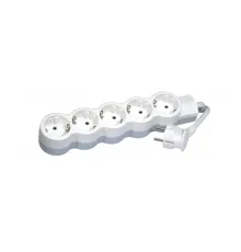 Legrand 5XSchuko, 3Gх1,5 мм, 3м Мережевий подовжувач білий, стандарт
