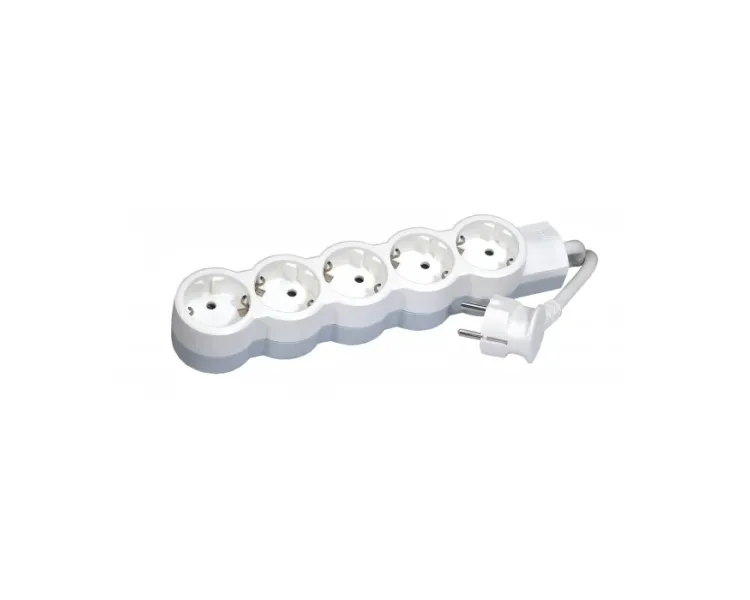 Legrand 5XSchuko, 3Gх1,5 мм, 3м Мережевий подовжувач білий, стандарт