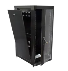19" 28U, 610х865 мм Шафа посилена, перфоровані двері (66%), чорна
