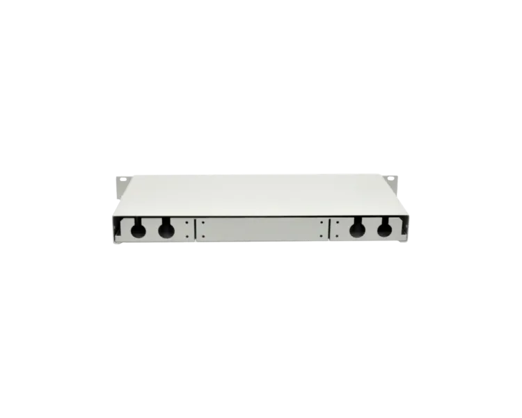 Патч-панель 24 порти SC-Simpl./LC-Dupl./E2000, пуста, кабельні вводи для 2xPG13.5 та 2xPG11, 1U, чор