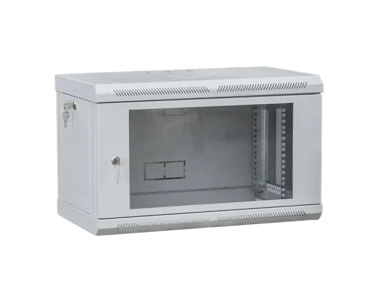 VAGO TC Шафа телекомунікаційна 19", настінна 9U (505х600х600) двері акріл, сіра