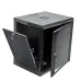 19"12U, 600x600x640мм Шафа економ,акрилове скло, чорна