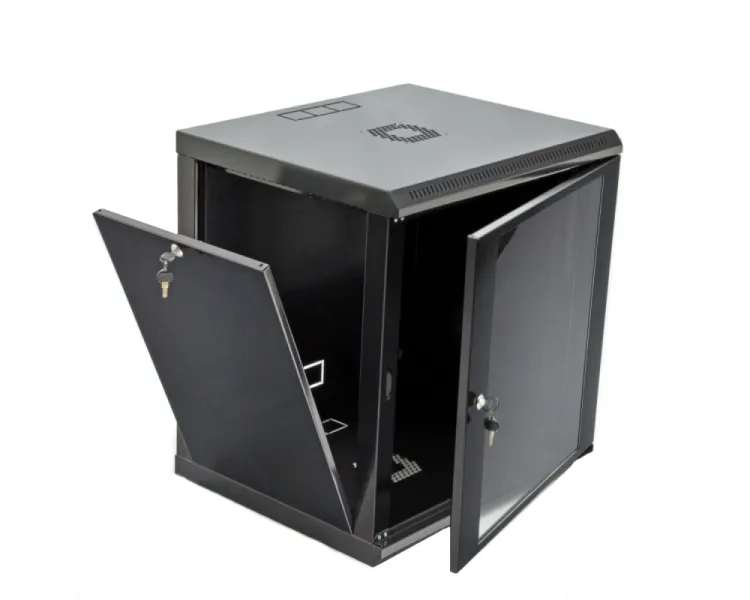 19"12U, 600x600x640мм Шафа економ,акрилове скло, чорна