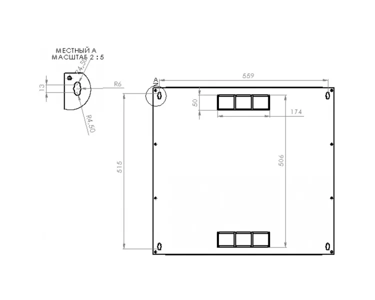 19"12U, 600x600x640мм Шафа економ,акрилове скло, чорна