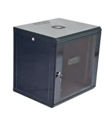 19"12U, 600x600x640мм Шафа економ,акрилове скло, чорна