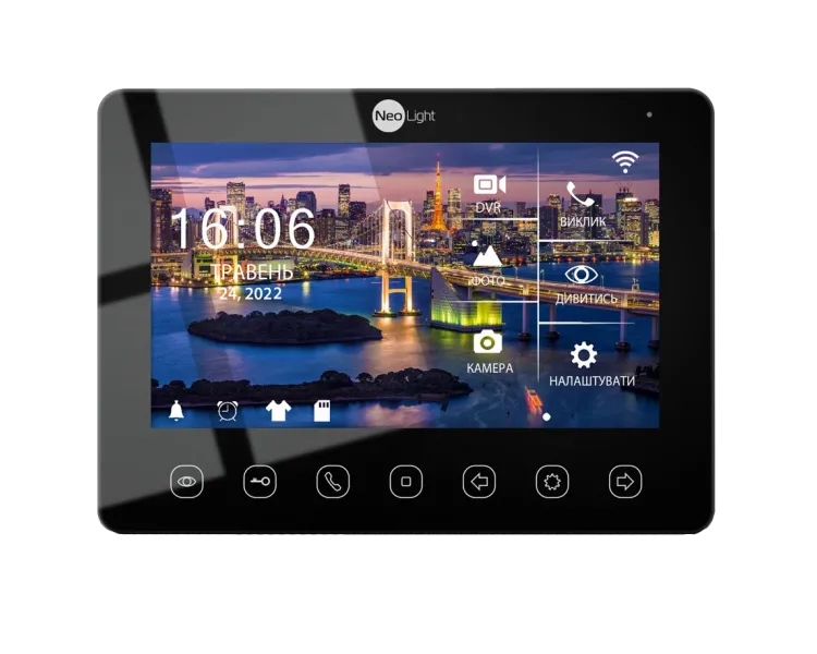 OMEGA+ HD WF Black Відеодомофон NeoLight