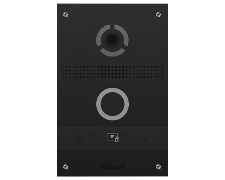 Bas-IP AV-08FB black IP панель виклику з розпізнаванням облич і зчитувачем UKEY