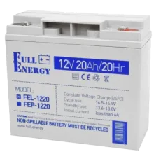 Full Energy FEL-1220 20А•г 12В гелева Свинцево-кислотна акумуляторна батарея