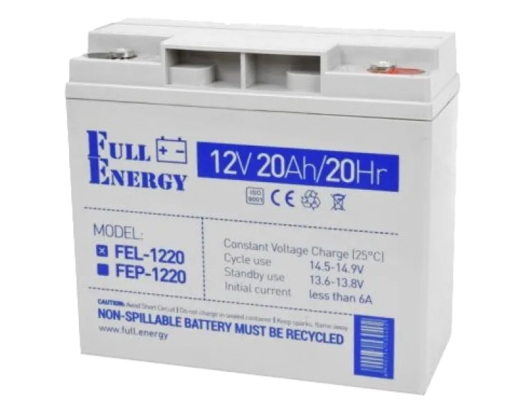 Full Energy FEL-1220 20А•г 12В гелева Свинцево-кислотна акумуляторна батарея