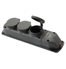 ERKA 6003 Колодка потрійна із заглушкою 3*16 (каучук)