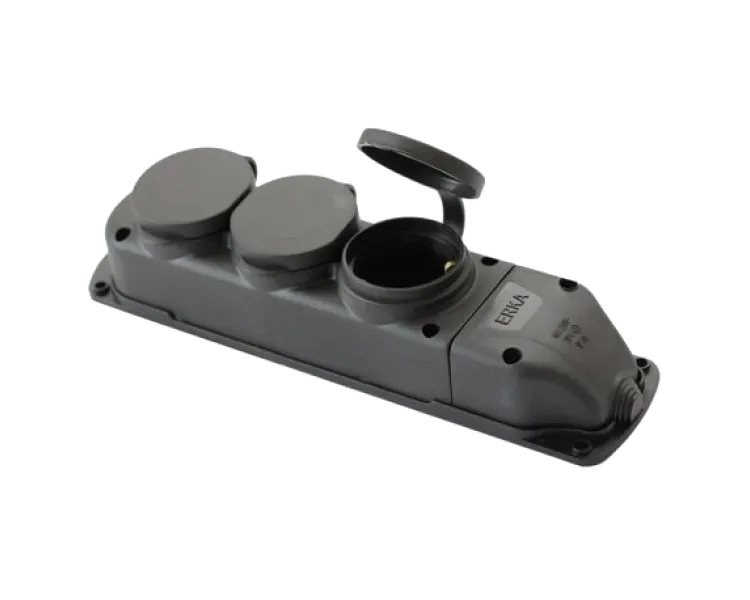 ERKA 6003 Колодка потрійна із заглушкою 3*16 (каучук)