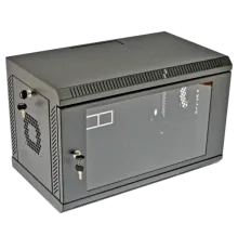 6U, 600х350х373 мм Шафа акрилове скло, чорна