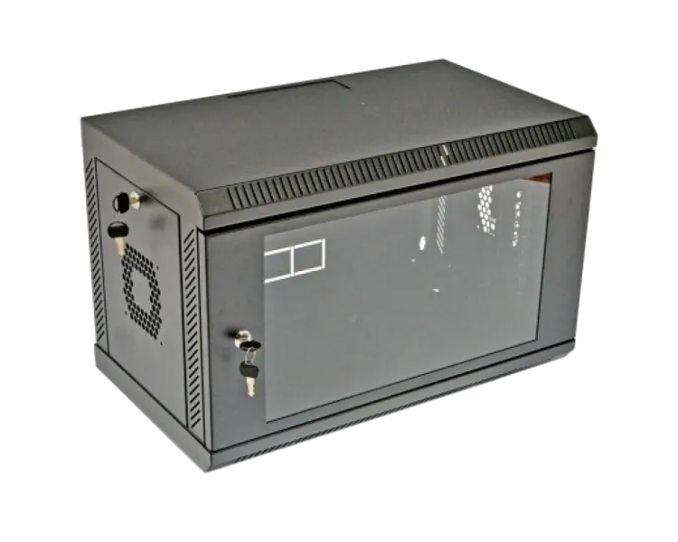 6U, 600х350х373 мм Шафа акрилове скло, чорна
