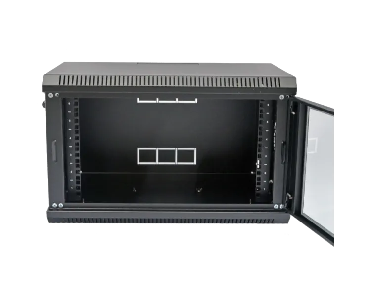 6U, 600х350х373 мм Шафа акрилове скло, чорна