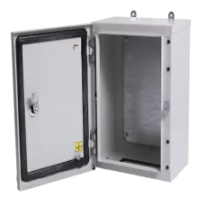BOX Wall - BW t=1,0-(300х400х150) ІP54 У2 Бокс монтажний навісний без панелі, 063, сірий, з лючком