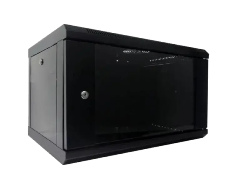 Hypernet WMNC-6U-FLAT-AC-BLACK Шафа коммутаційна настінна 6U 600x450 розбірна