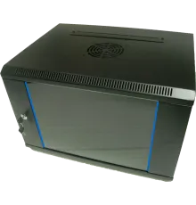 Hypernet WMNC66-12U-FLAT-AC-BLACK Шафа комутаційна настінна 12U 600x600 розбірна чорна