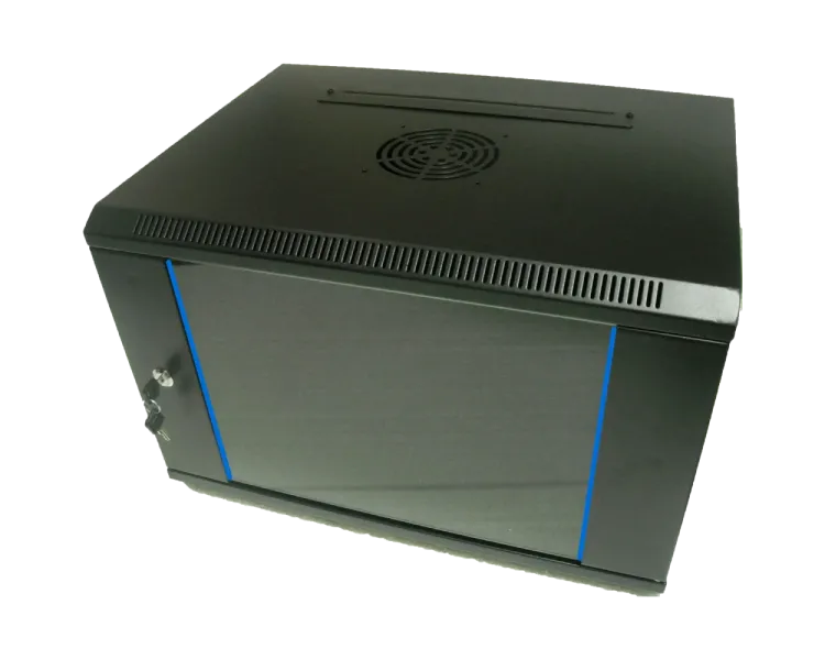 Hypernet WMNC66-12U-FLAT-AC-BLACK Шафа комутаційна настінна 12U 600x600 розбірна чорна