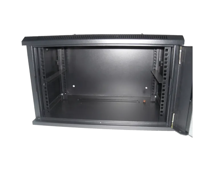Hypernet WMNC66-15U-FLAT-AC-BLACK Шафа комутаційна настінна 15U 600x600 розбірна чорна