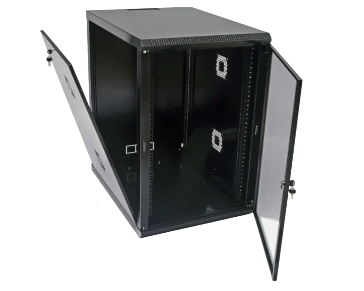 19", 18U Шафа 600х800х907мм, акрилове скло, чорна