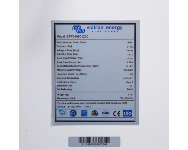 Victron Energy 90W-12V 4a, 90Wp, Poly PV модуль