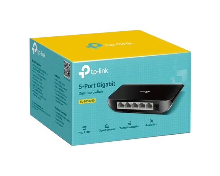 TP-Link TL-SG1005D 5-портовий гігабітний настільний комутатор
