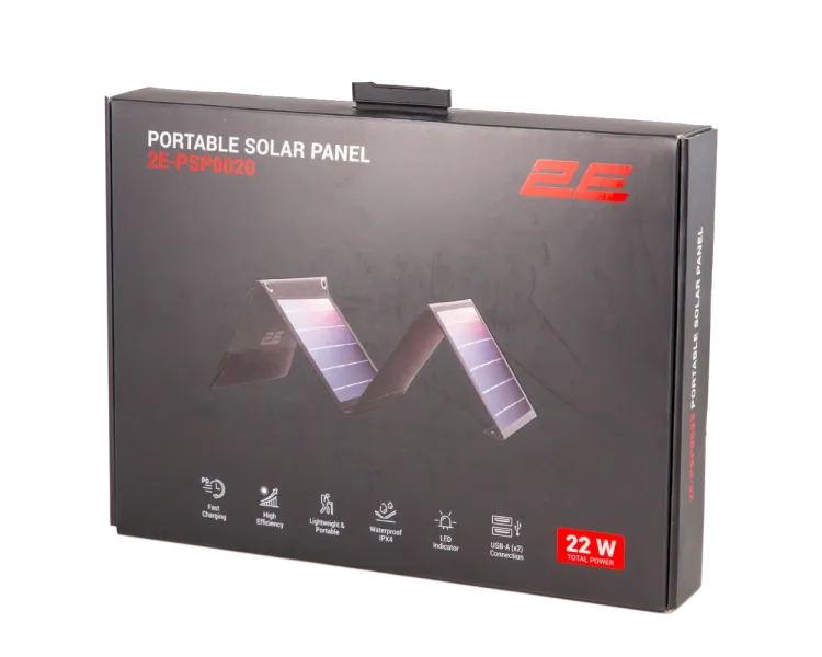 2E 22 Вт портативна 2*USB-A 5V/2.4A Сонячна панель