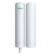 Дротовий магнітоконтактний сповіщувач Ajax Superior DoorProtect Plus white Fibra