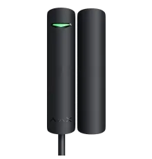 Дротовий магнітоконтактний сповіщувач Ajax Superior DoorProtect Plus black Fibra