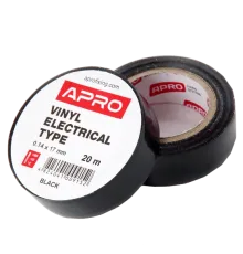 APRO 0.14х17 мм 20 м Iзоляцiйна стрiчка чорна