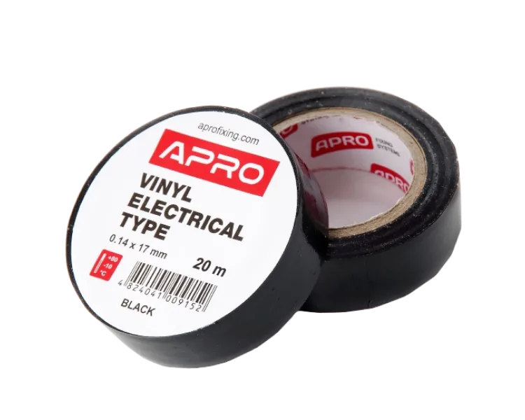 APRO 0.14х17 мм 20 м Iзоляцiйна стрiчка чорна