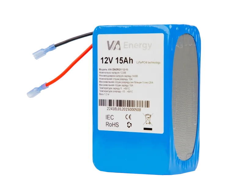 VIA Energy Акумуляторна батарея літієва 12В, 15А•г