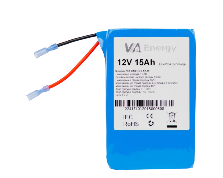 VIA Energy Акумуляторна батарея літієва 12В, 15А•г