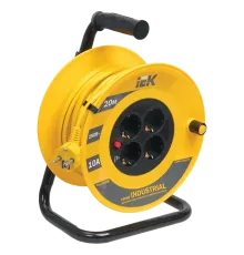 IEK Подовжувач-катушка 4гн 20м З/К УК20 т/з (3х1,5мм2) IP44