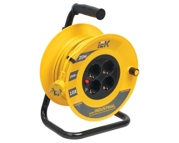 IEK Подовжувач-катушка 4гн 20м З/К УК20 т/з (3х1,5мм2) IP44